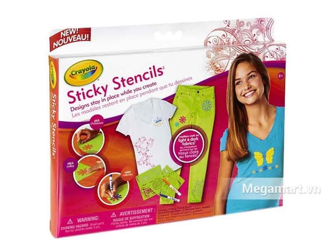Hộp đựng sản sản phẩm Crayola Bộ dụng cụ trang trí quần áo - hình vẽ