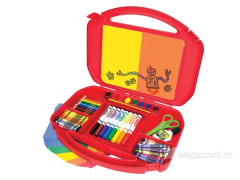 Thiết kế ấn tượng của Crayola Bộ dụng cụ vẽ 85 món màu đỏ