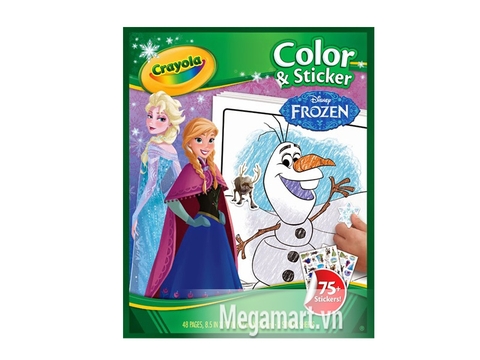 Hình ảnh vỏ ngoài của Crayola Bộ giấy tô màu 48 trang và 75 hình dán