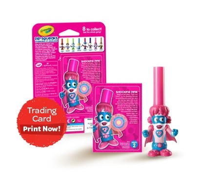 Crayola Bút lông hình nhân vật - Siêu nhân Pink dễ thương