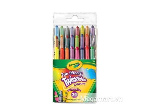 Crayola Bút Sáp 24 Màu Ánh Nhũ