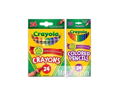 Hình ảnh vỏ ngoài của Crayola Bút sáp 24 màu và Bút chì 24 màu