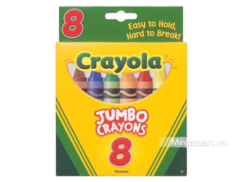 Hình ảnh hộp đựng ngoài của Crayola Bút sáp 8 màu loại lớn