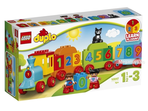 Hình ảnh vỏ hộp bộ Lego Duplo 10847 - Tàu lửa số học