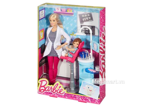 Barbie Bộ bác sĩ nha khoa - Vỏ hộp sản phẩm