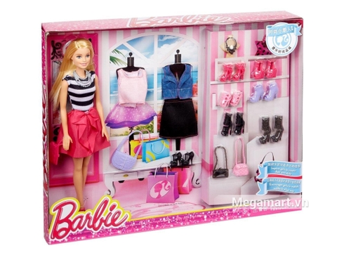 Barbie Bộ thời trang giày búp bê- Vỏ hộp sản phẩm búp bê