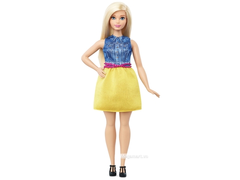 Barbie Fashionistas - Dáng mập, áo vải chambray - Đồ chơi búp bê cho bé gái