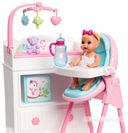 Barbie Bộ búp bê trông nhà trẻ - Trẻ sẽ được barbie chăm sóc chu đáo