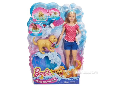 Barbie bộ đồ chơi phòng tắm thú cưng và Búp bê rất thú vị