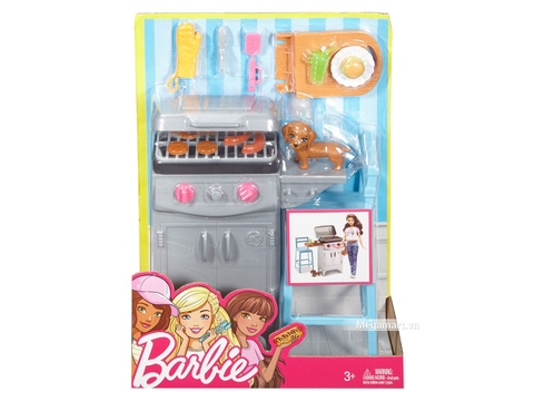 Barbie Bộ phụ kiện nướng thịt ngoài trời - Hình ảnh vỏ hộp sản phẩm