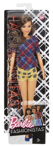 Barbie Fashionistas - Dáng cao áo váy kẻ sọc caro - Vỏ ngoài sản phẩm