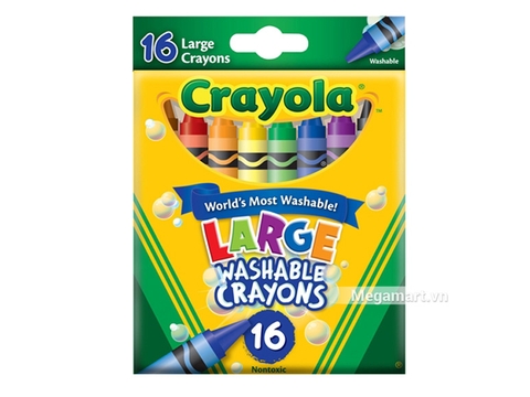 Thiết kế ấn tượng của Crayola Bút sáp 16 màu (loại lớn) (có thể tẩy rửa được)