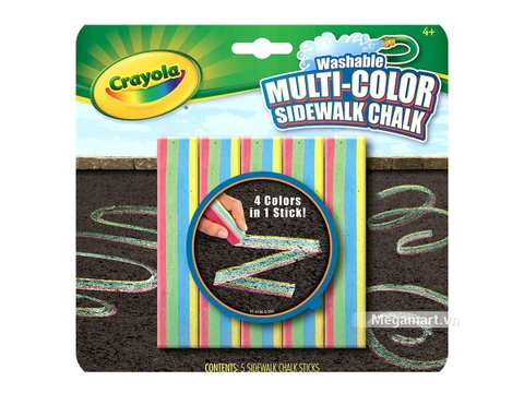 Thiết kế ấn tượng của Crayola Phấn hỗn hợp 4 màu (1 cục phấn có 4 màu)