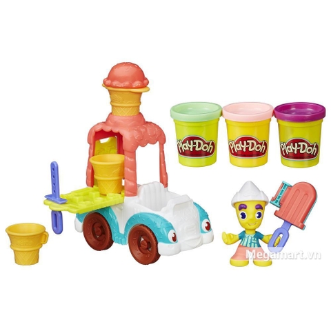 Play-Doh B3417 - Xe kem sắc màu - Thiết kế ấn tượng