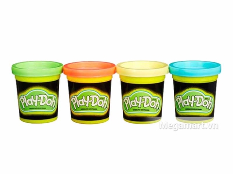 Play-Doh B3670 - Bột nặn 4 màu dạ quang - Thiết kế ấn tượng