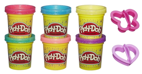 Play-Doh A5417 - Bột nặn 6 màu lấp lánh giúp bé phát triển trí sáng tạo
