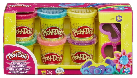 Hình ảnh vỏ hộp bộ Play-Doh Bột nặn 6 màu lấp lánh