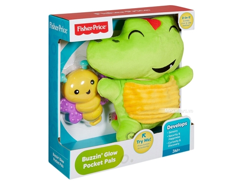 Hình ảnh thực tế của sản phẩm Fisher Price Cá sấu bông kèm bướm ngậm nướu phát sáng