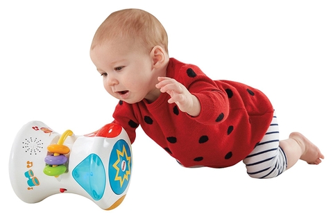 Fisher Price Trống âm nhạc tập bò giúp kích thích giác quan của trẻ nhỏ