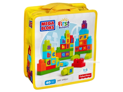 Vỏ hộp của sản phẩm Mega Bloks Xếp khối chữ cái