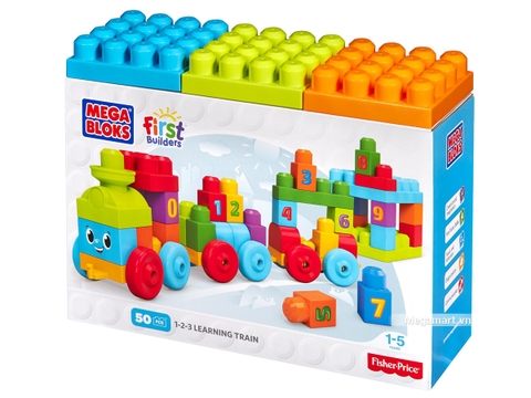 Hình ảnh vỏ ngoài của hộp sản phẩm Mega Bloks Xếp khối tàu hỏa