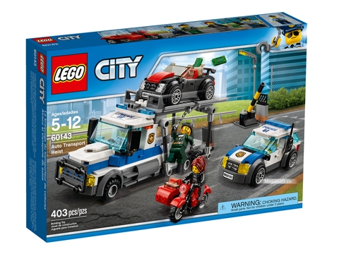 Hình ảnh vỏ hộp bộ Lego City 60143 - Xe vận chuyển phi pháp