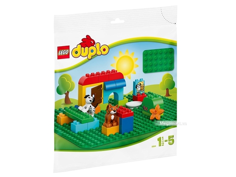 Hình ảnh vỏ hộp bộ Lego Duplo 2304 - Tấm nền ráp lớn màu xanh