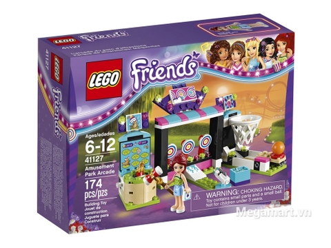 Vỏ hộp Lego Friends 41127 - Công viên giải trí điện tử