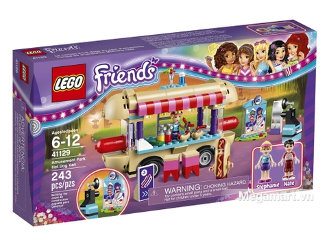 Vỏ hộp Lego Friends 41129 - Cửa hàng ăn vặt lưu động