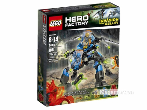 Vỏ hộp đồ chơi Lego Hero Factory 44028 - Cỗ máy chiến đấu của Surge và Rocka