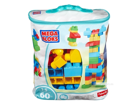 Hình ảnh vỏ hộp bộ Mega Bloks Xếp khối cơ bản túi lớn (60 khối)