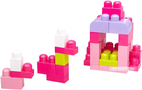 Các mô hình ấn tượng trong bộ Mega Bloks Xếp khối cơ bản túi lớn hồng (60 khối)