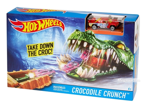 Hình ảnh vỏ hộp bộ Hot Wheels Đầm lầy cá sấu