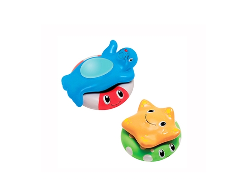 Hình ảnh vỏ hộp bộ Munchkin Đồ chơi phun nước phao tắm và sinh vật biển