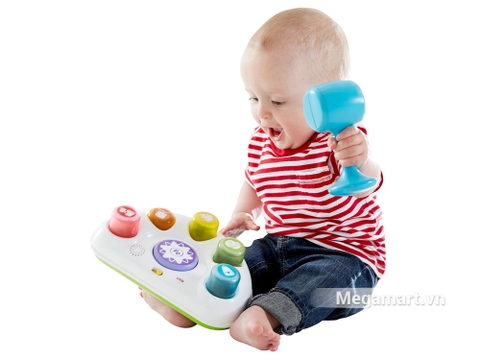 Fisher Price Trống nhạc màu sắc giúp kích thích giác quan của trẻ nhỏ