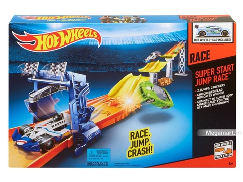 Hình ảnh vỏ hộp bộ Hot Wheels Cuộc đua bước nhảy