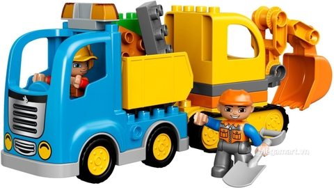 Vào vai chú công nhân xây dựng với Lego Duplo 10812 - Xe máy xúc 