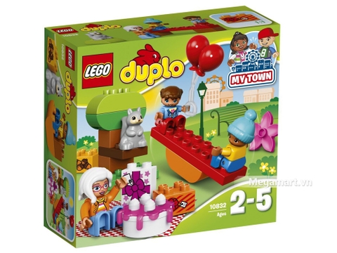 Hình ảnh vỏ hộp bộ Lego Duplo 10832 - Bữa tiệc sinh nhật ngoài trời