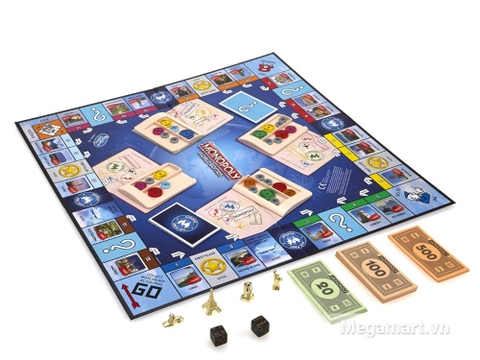 Các mô hình ấn tượng trong bộ Hasbro Gaming Cờ tỷ phú Monopoly Here & Now - World Edition