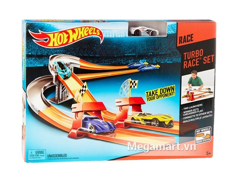 Hộp đựng thiết kế đẹp mắt của đồ chơi Hot Wheels Đường đua tăng tốc