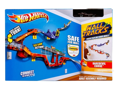 Hình ảnh vỏ hộp bộ Hot Wheels Đường đua treo tường khởi đầu thử thách