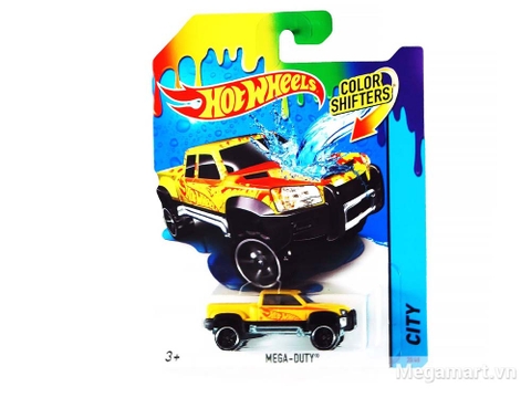 Hình ảnh vỏ hộp bộ Hot Wheels Xe đổi màu Mega-Duty Truck