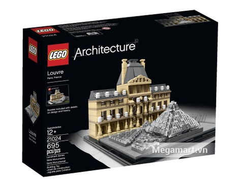 Hình ảnh vỏ ngoài của Lego Architecture 21024 - Viện bảo tàng Louvre