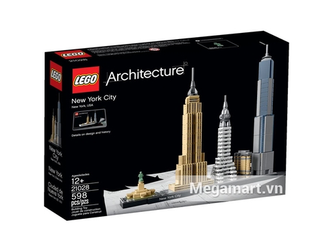 Hình ảnh vỏ hộp sản phẩm Lego Architecture 21028 - Thành phố New York
