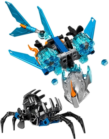Trọn bộ mô hình đồ chơi Lego Bionicle 71302 - Sinh Vật Nước Akida khi hoàn chỉnh