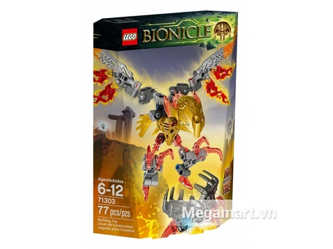 Thiết kế hộp Lego Bionicle 71303 - Sinh Vật Lửa Ikir đẹp mắt