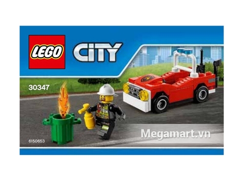 Hình ảnh vỏ hộp bộ đồ chơi Lego City 30347 - Xe Cứu Hỏa
