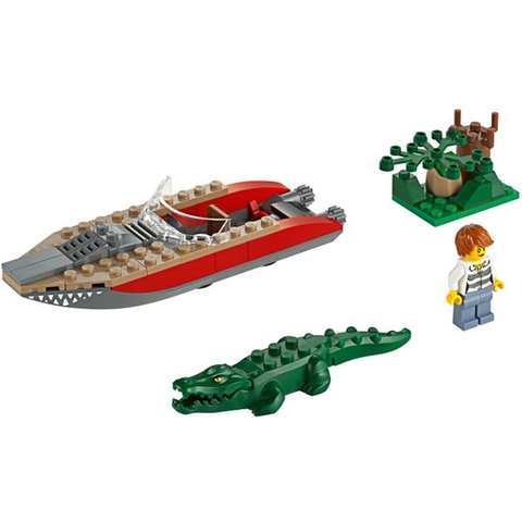 Bộ đồ chơi Lego City 60067 - Trực Thăng Truy Đuổi với bối cảnh truy đuổi gay cấn