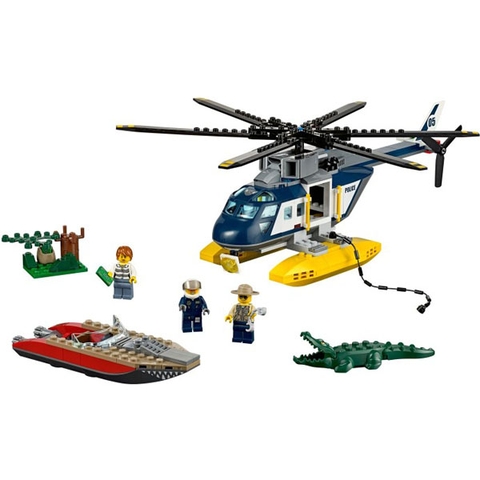 Toàn bộ mô hình Lego City 60067 - Trực Thăng Truy Đuổi sau khi lắp ghép xong