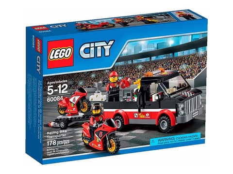 Vỏ ngoài sản phẩm Lego City 60084 - Vận chuyển xe đua